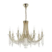 Люстра подвесная Capel 5063/8 Odeon Light прозрачная на 8 ламп, основание золотое в стиле современный Люстра подвесная Capel 5063/8 Odeon Light прозрачная на 8 ламп, основание золотое в стиле современный
